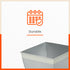 MYLA Metal Square Planters / Pots for Home / Garden / Balcony | Medium – Ash Grey & White - Set of 5